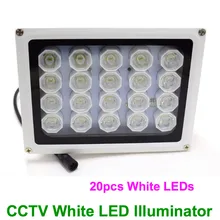 Lihmsek 20 шт. белые светодиоды CCTV осветитель лампа ночного видения белый цвет алюминиевый корпус водонепроницаемый корпус внешний для CCTV