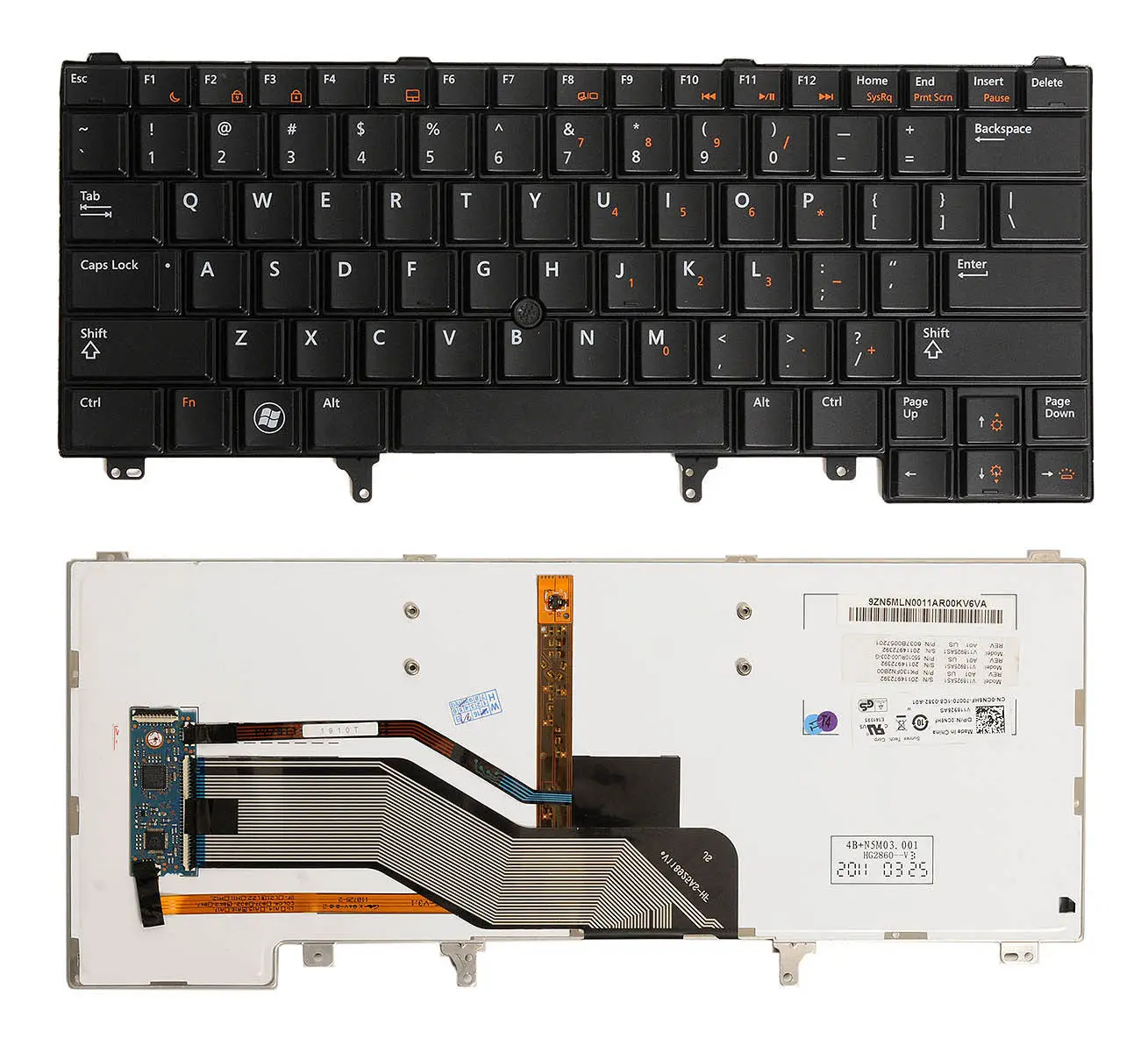 Новая Подлинная Клавиатура для ноутбука Dell Latitude E6320 E6330 E6420 E6430 E6440 US с подсветкой |