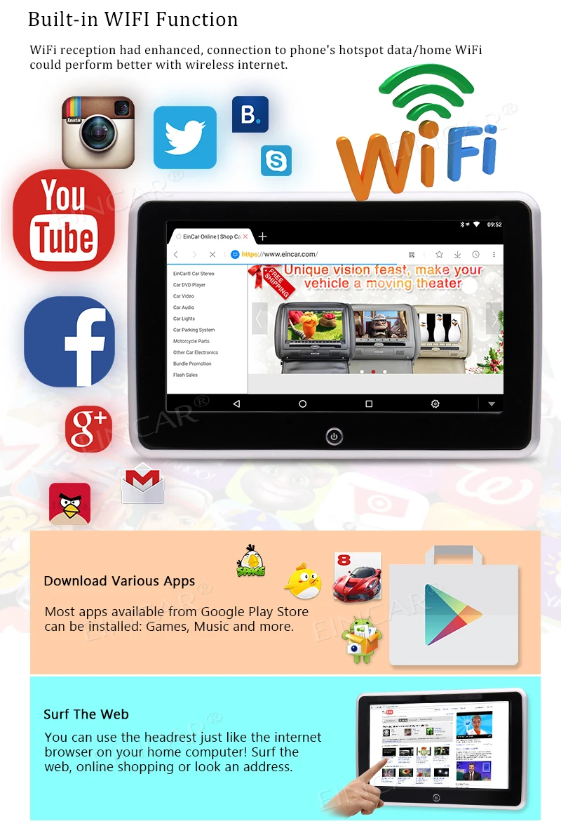 Sale Android 6.0 2GB RAM 10.1 Inch Car Headrest NO-DVD Player Car Video Ultra Thin LCD Screen Monitor with HDMI Support IR FM USB SD 1 Sale Android 6.0 2GB RAM 10.1 Inch Car Headrest NO-DVD Player Car Video Ultra Thin LCD Screen Monitor with HDMI Support IR FM USB SD 1