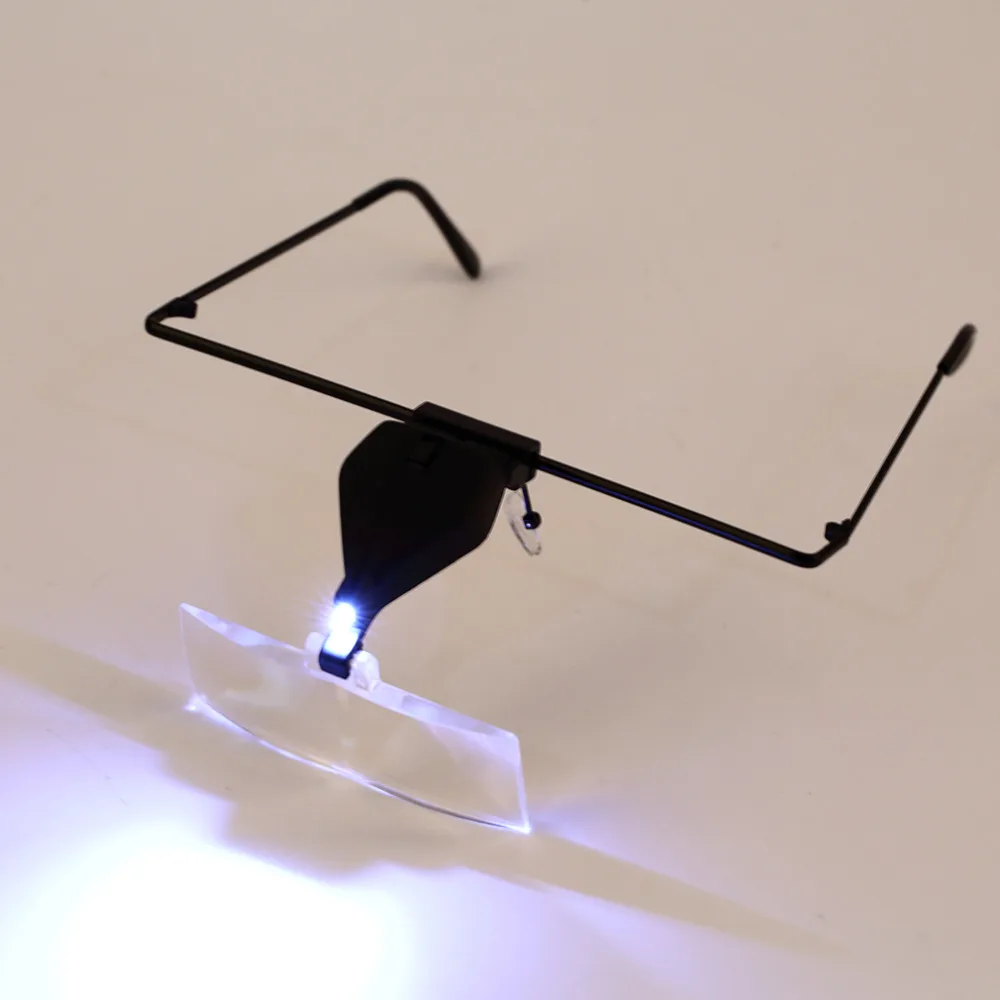 

Eyelash Extension LED Light Magnifying Spec Glasses Hands Free Magnifier Free Shipping Drop Shipping Wholesale