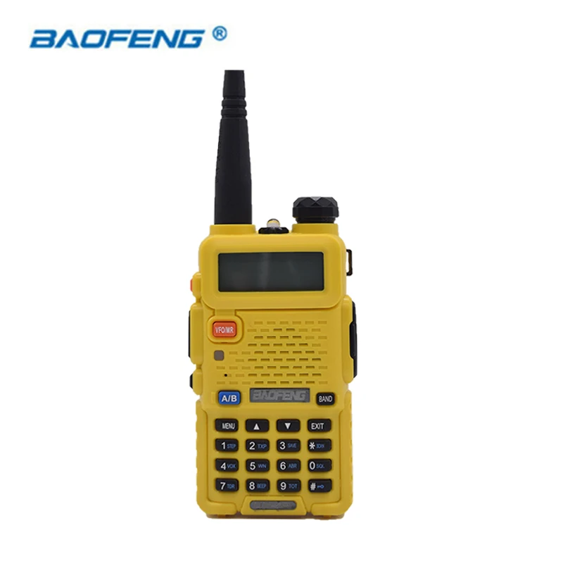 4 шт. портативное радио Baofeng UV-5R 5 Вт рация UV5R Двухдиапазонная портативная двухсторонняя рация Pofung UV 5R рация для охоты - Цвет: Цвет: желтый