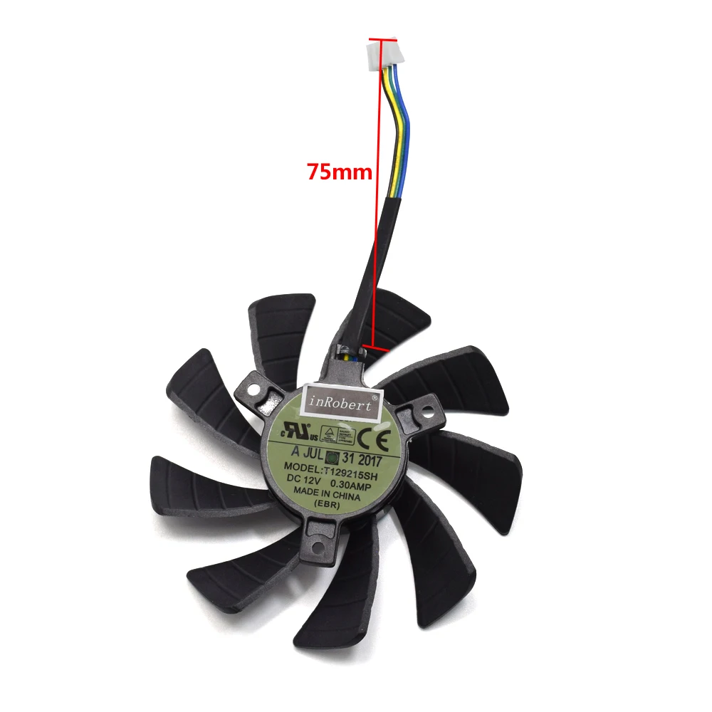 85 мм T129215SH T129215SU DC12V 0.30AMP 4PIN вентилятор охлаждения для Zotac GeForce N1060IXOC 6GD GTX 1060 3GB Mini ITX графическая карта