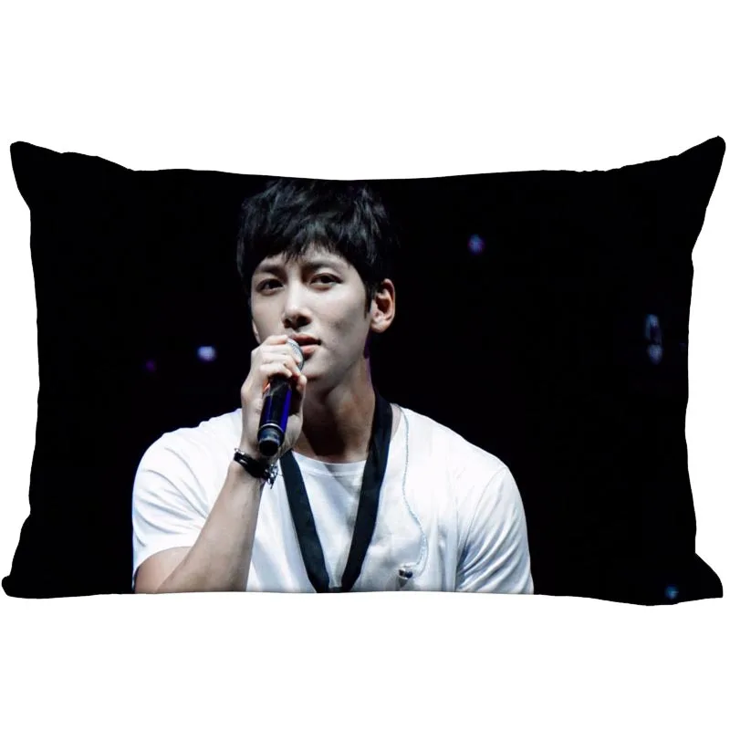

Hot Korea-Pop Custom Ji Chang Wook Satin Pillowcase 35x45cm (one side) Printed Zipper Silk PillowCover Custom Logo gift
