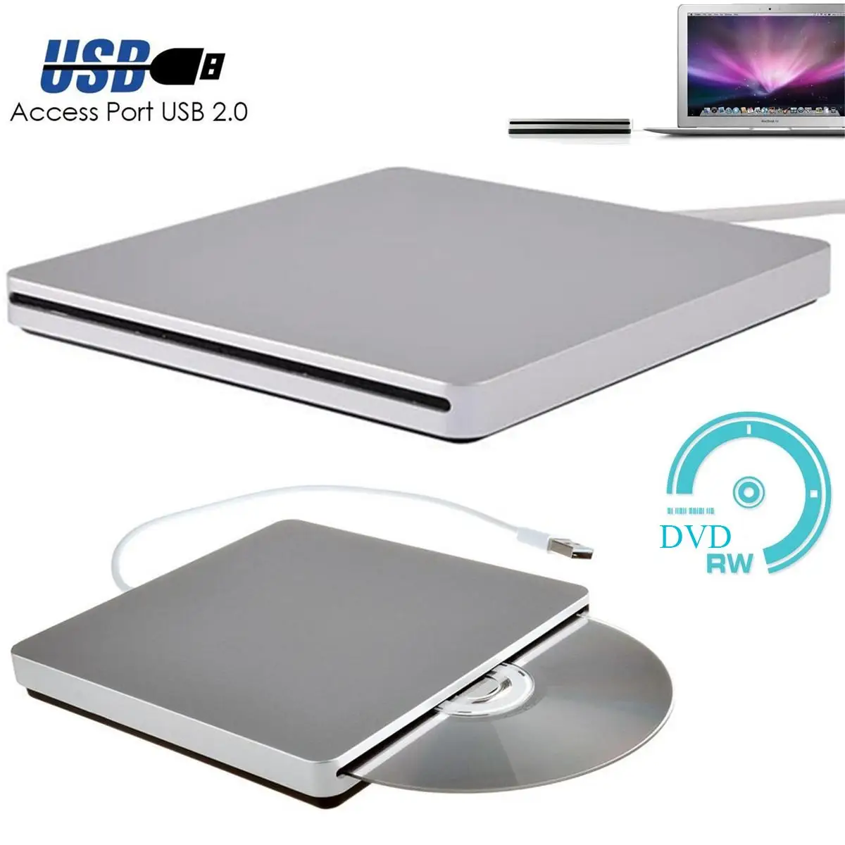 SSKYEE USB внешний CD DVD Rom RW плеер горелки привод для MacBook Air Pro Для iMac для Mac Win8 ноутбук ПК компьютер