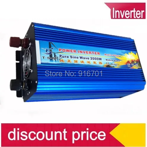 

DHL FEDEX UPS express 2000W Pure Sine Wave Inverter DC to AC 4000 Watt Peak Power, Off Grid Wind Solar System Inverter