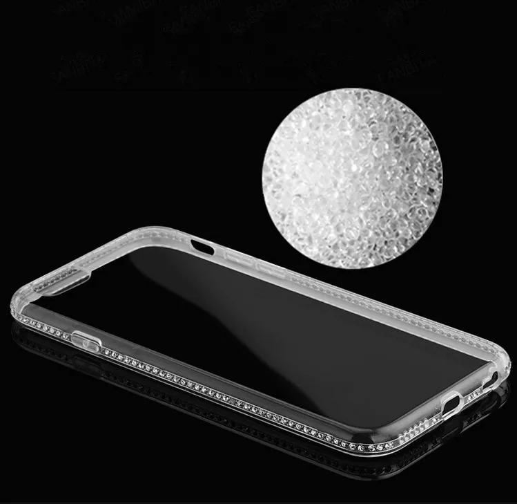 Diamond Bling Transparent Soft TPU Phone Cases For iPhone X XR XS Max