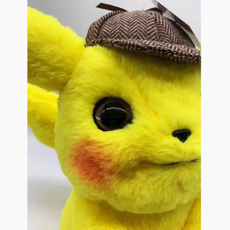 Пикачу детектива knuffel Япония Аниме поппен мягкие игрушки игра Figuur поп для Jongen Hoed