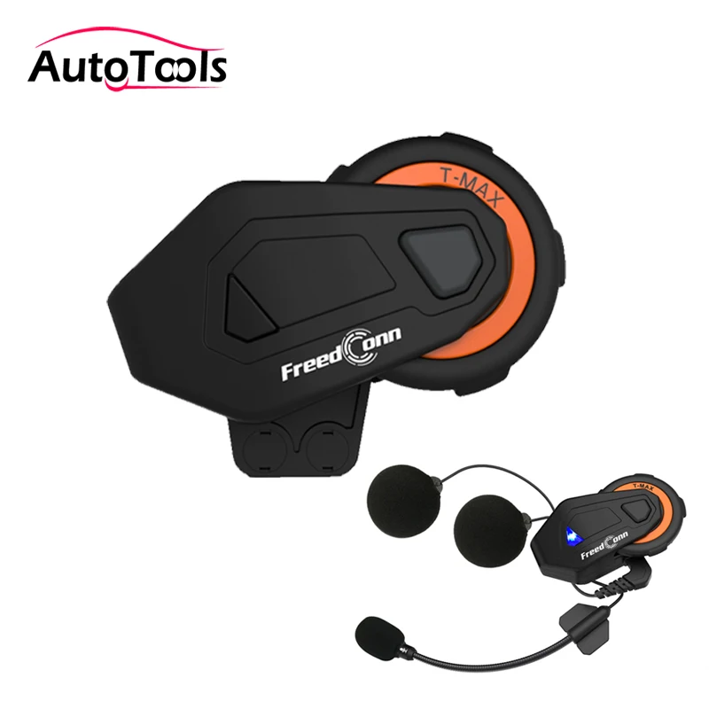 

Bluetooth Helmet Headset T-max Motorcycle Communication System for 6 Riders Group Intercom for Motorbike Skiing