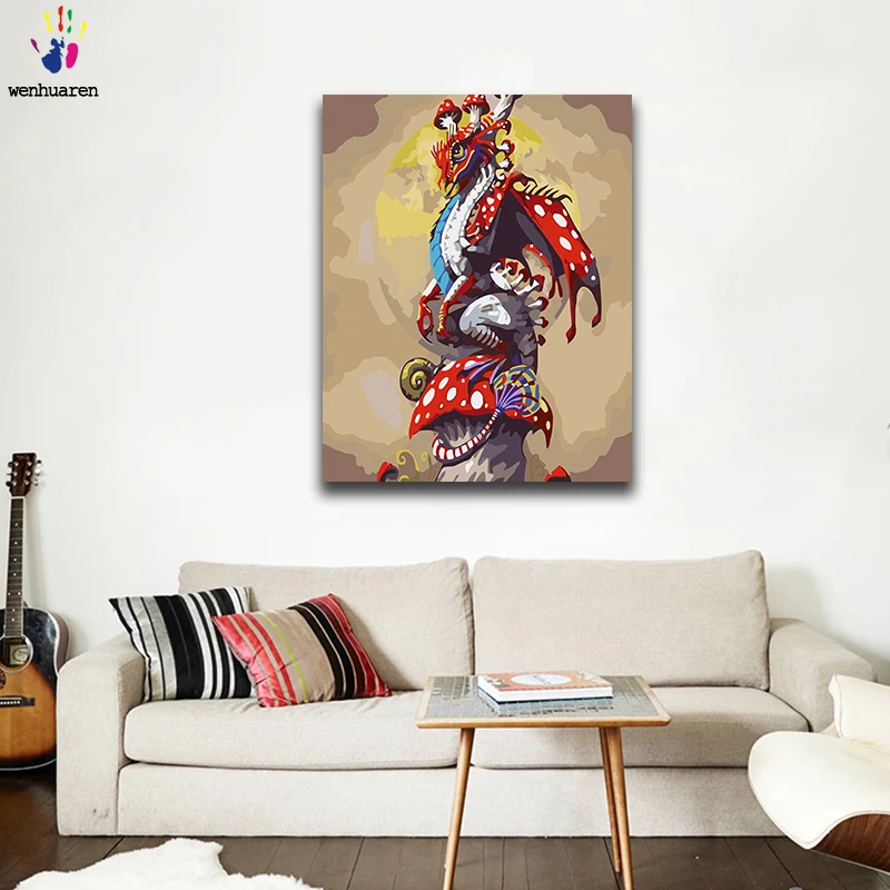 

Diy paint by numbers picture coloring by numbers with kits Chinese Dragon Chinese myths and legends Mythical Animals Artwork