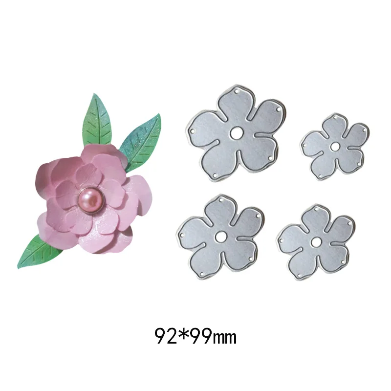 

4Pcs/ Set Metal steel Flowers Cutting Dies Handmade Stamps Craft DIY die Scrapbooking Stencil Embossing Stencils paper cards