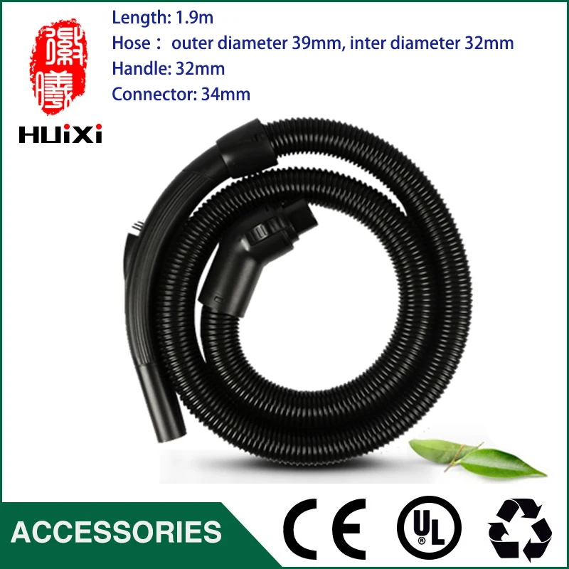 Vacuum Cleaner Hose Inner Diameter 32mm Flexible EVA Hose + handle + 34mm ABS connector Of Vacuum Cleaner ZW1100-208 ZW1100-207W vacuum cleaner plumbing hose