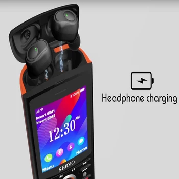 

SERVO R25 2.8" Mobile Phone Dual SIM Card With Bluetooth 5.0 TWS Wireless Earphones FM Radio 6000mAh Music Speaker Cellphone