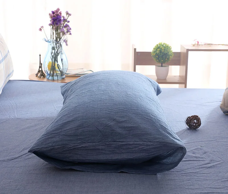 

2pcs/lot 100% Cotton Pillowcases Solid Pillow Cover 48*74cm for Adults Pink Blue Grey FML12
