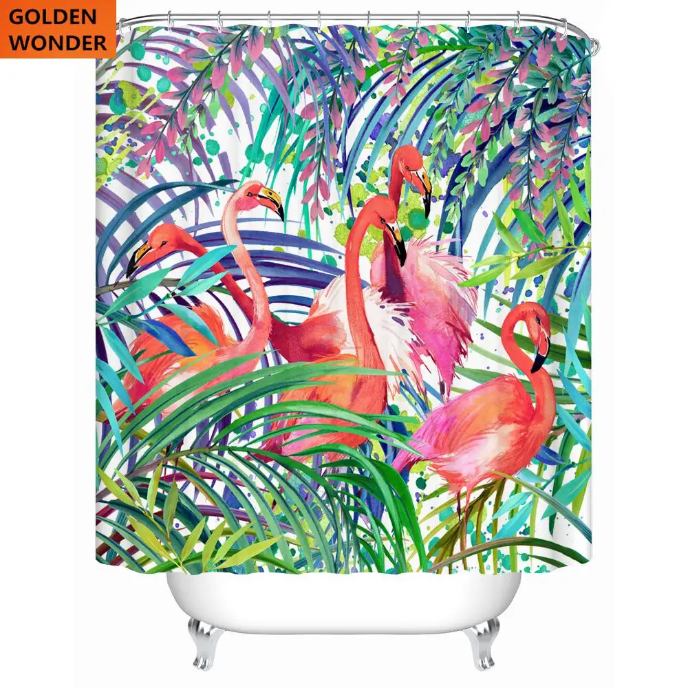 

Beautiful High Quality Shower Curtain Polyester Customized Shower Curtain Bathroom Curtains Thickened Waterproof Polyster