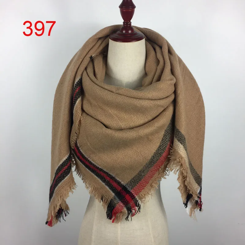 140x140 см зимний акриловый кашемировый шотландский клетчатый шарф, Брендовое одеяло, шаль, дизайнерская Пашмина, шаль, палантин для женщин и девушек - Цвет: as photo