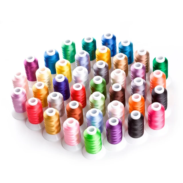 New Brothread 500M Polyester Embroidery Machine Thread Kit - 40 Color for  sale online