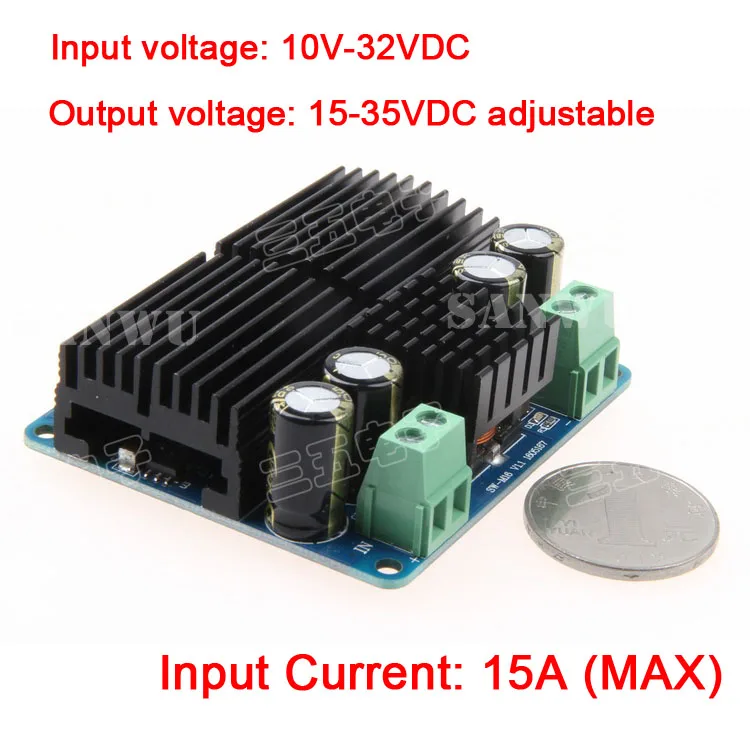 

100W 15A DC-DC Boost Converter 10V-32V 12V TO 15-35V 24V 19v voltage regulator Power