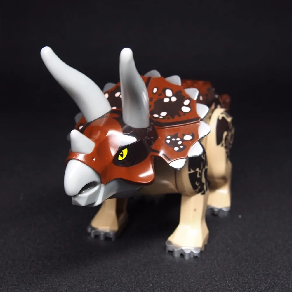 Triceratops Super Tyrannosaurus rex Mini Jurassic Dinosaur Bricks Figures Building Blocks Super Heroes font b toys