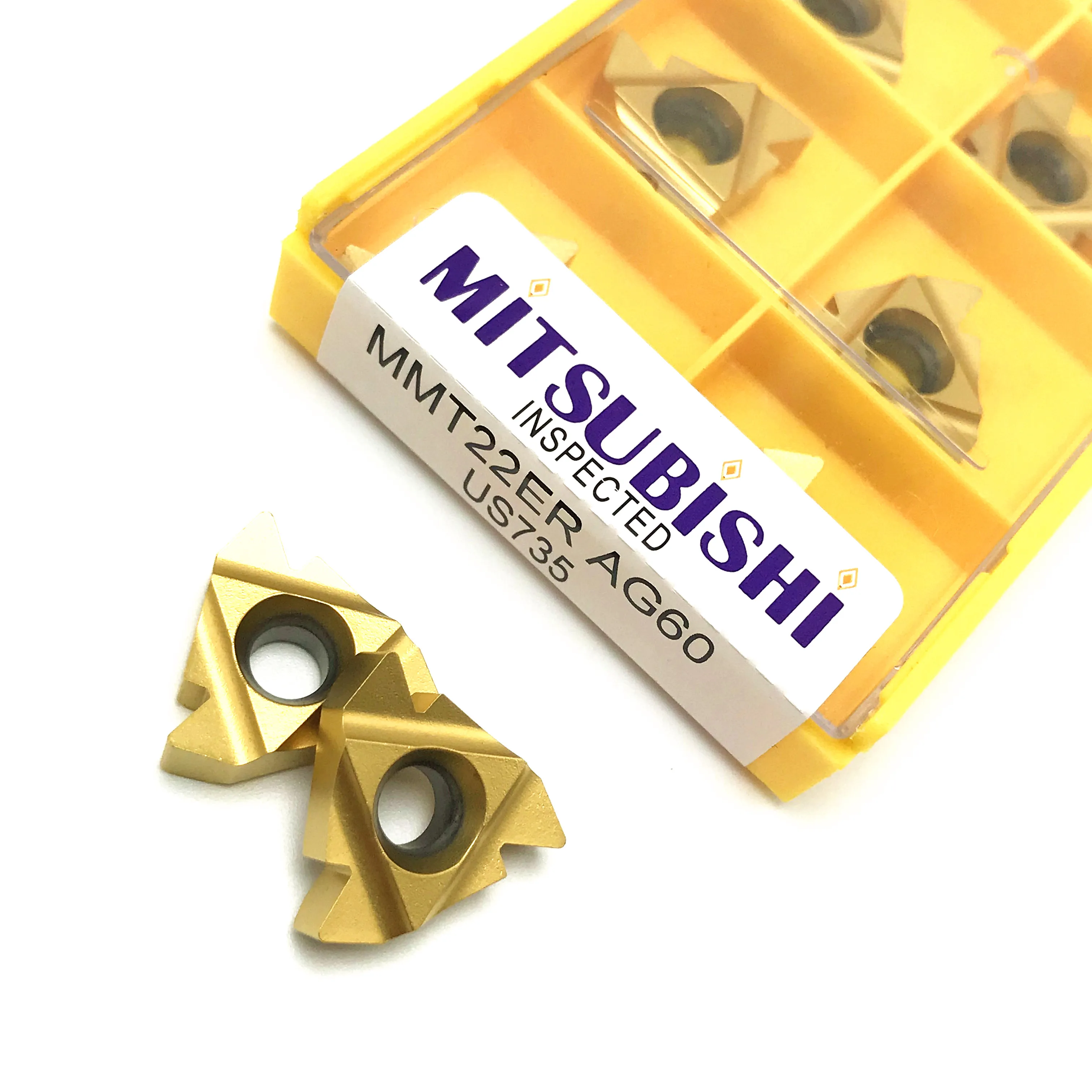 

New 10PCS MMT22ER AG60 US735 CNC blade carbide threaded insert lathe tool, external thread machining