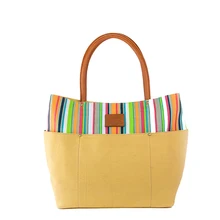 Оригинальная парусиновая женская сумка разных цветов в полоску с вышивкой, модная сумка-тоут с шестью шелковыми карманами, женские дизайнерские сумки