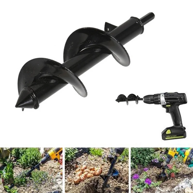 Auger Drill bit Garden Grass Plug Plant Flower Bulb Rapid Planter Hole