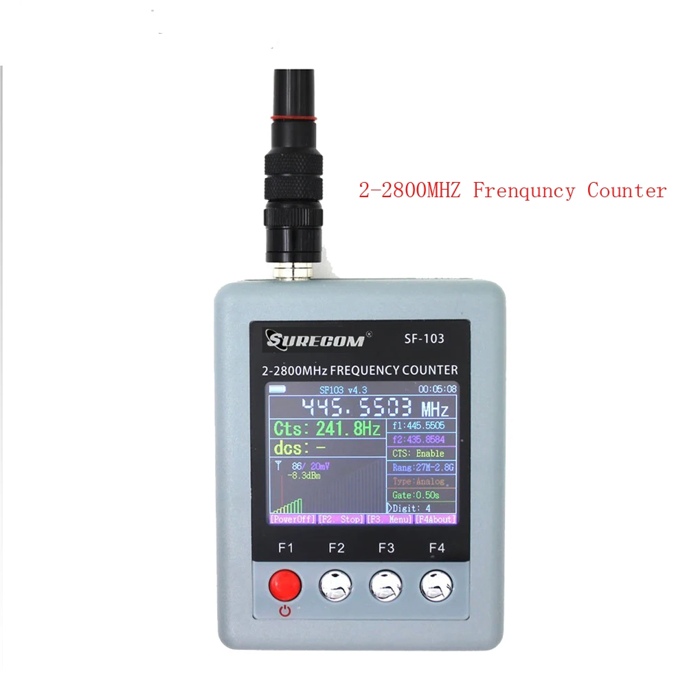 

New Surrecom SF-103 2MHz-200MHz / 27MHz -2800Frequency Meter Portable Radio Frequency Counter For DMR Analog Two Way Radio SF103
