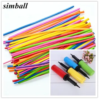 

100pcs Twist Latex Balloon Air Helium Float Inflatable Modelling Magic Long Balloon Wedding Birthday Party Decoration Supplies
