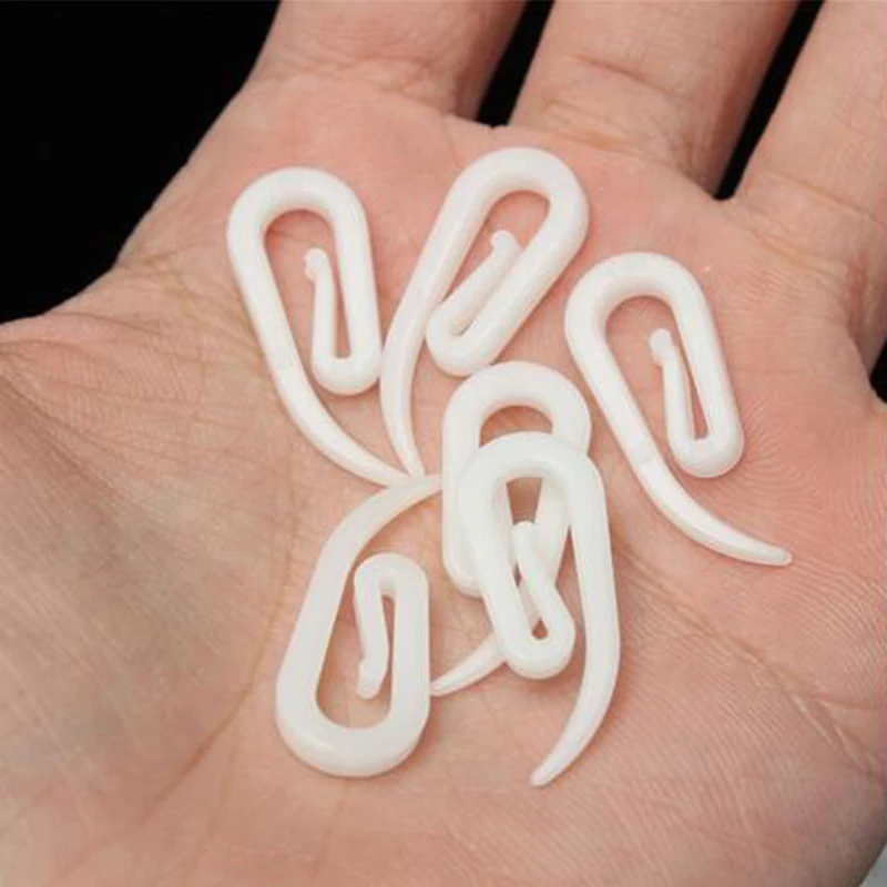 

New 100pcs Curtain Hook for Curtains White Header Tape White Plastic Nylon