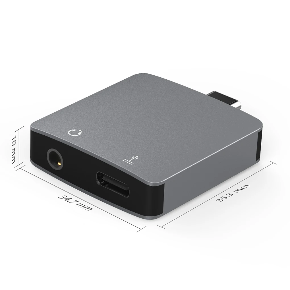 Type c To Audio Port Jack Splitter Headphone Adapter 3 5mm AUX Charging Interface Converter
