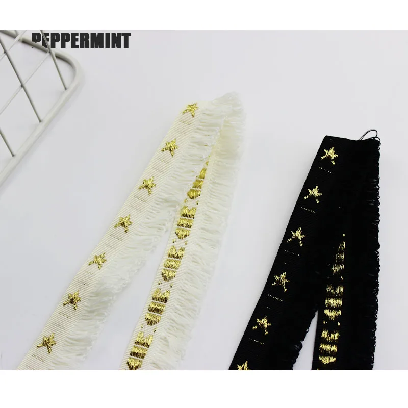 

2yard Polyester Fringed Trim Golden Embroidery Tassel 3cm Lace Sewing Accessory for DIY vintage Trimming Tassel Webbing lace