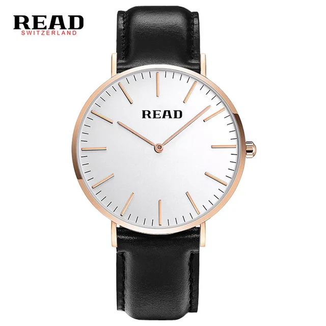 

READ Men Watches Top Brand Luxury Leather Strap Sports Brown Quartz Watch Men Wrist Watch Clock Men's relogio masculino R2020