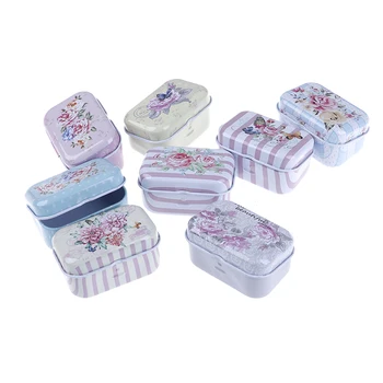 

Colorful Small Storage Boxes Cans Mini Tin Sealed Jar Packing Boxes Coin Earrings Headphones Gift Jewelry Candy Box