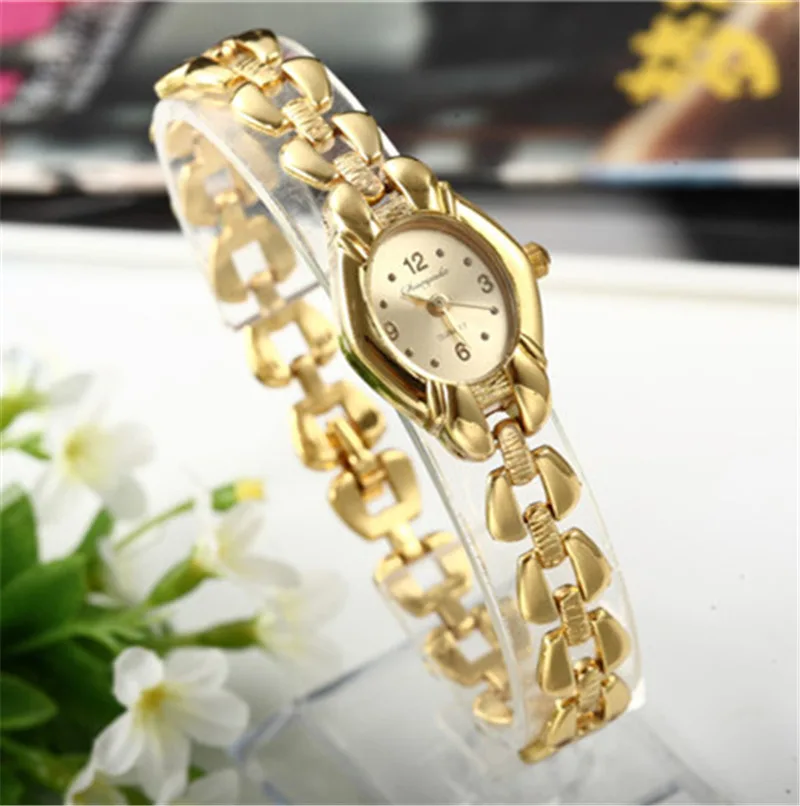 Women Bracelet Watch Mujer Golden Relojes Small Dial Quartz leisure Watch Popular Wristwatch Hour female ladies elegant watches 5