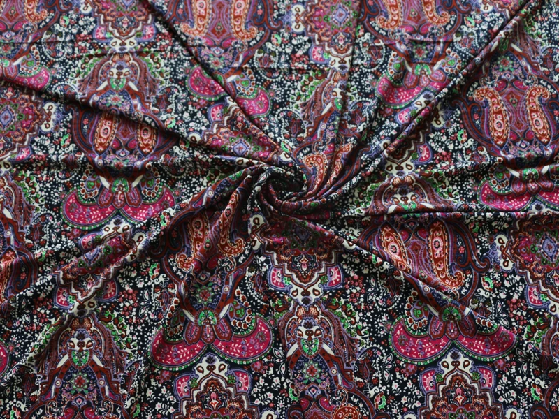 Качество Корея Спандекс Трикотажная Ткань Платье Брюки Винтаж Пейсли ткань