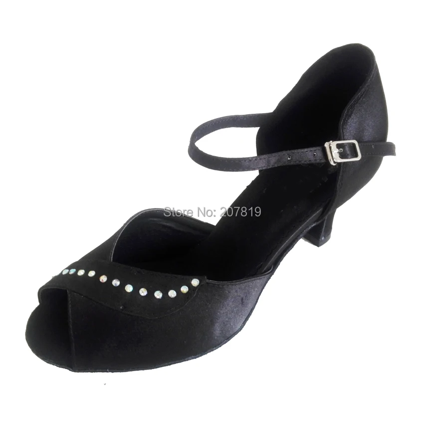Hand Made Customized Heel Women Latin Salsa Dance Shoe Open Toe Soft Sole Ballroom Socials