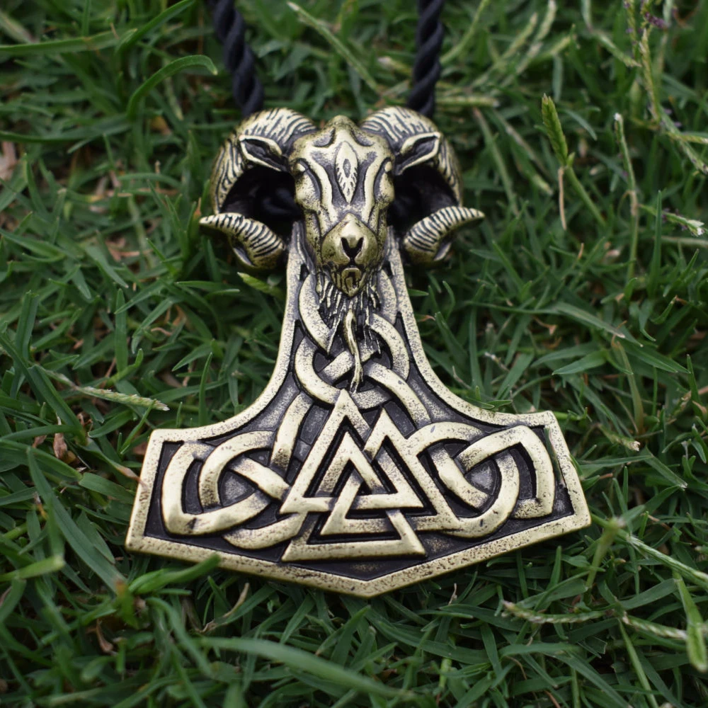 Новый Молот Тора Notic Vikings кулон с рунами ожерелье mjolnir Viking Valknut оригинальный амулет