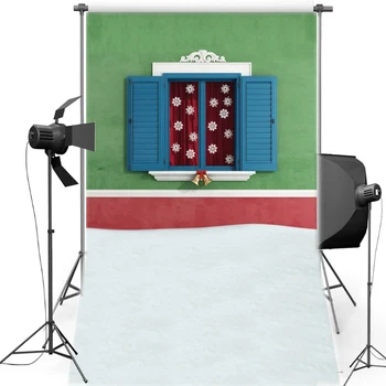 

MEHOFOTO Green Wall New Fabric Flannel Photography Background Merry Christmas Backdrop Vinyl For Family photo studio ST469