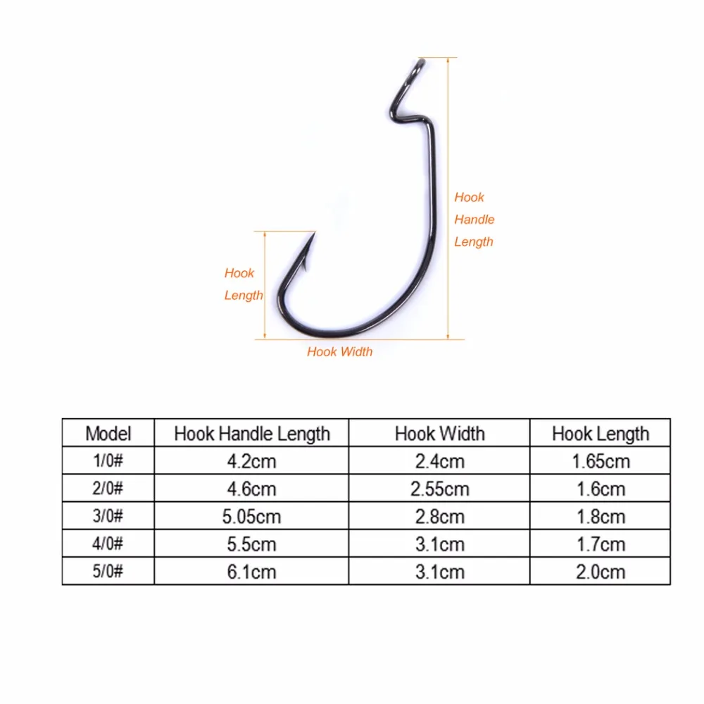 100 шт. черные никелевые рыболовные крючки Размер 1/0#-5/0# Высокоуглеродистая сталь червь острые Крючки Техасские снасти рыболовные крючки Япония