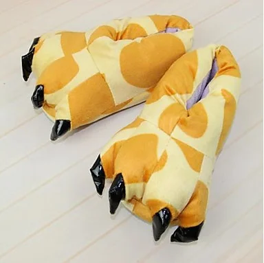 

Lovely Giraffe Orange Cotton Animal Slippers Paw (Kid:21cm,Femal:26cm,Male:31cm)
