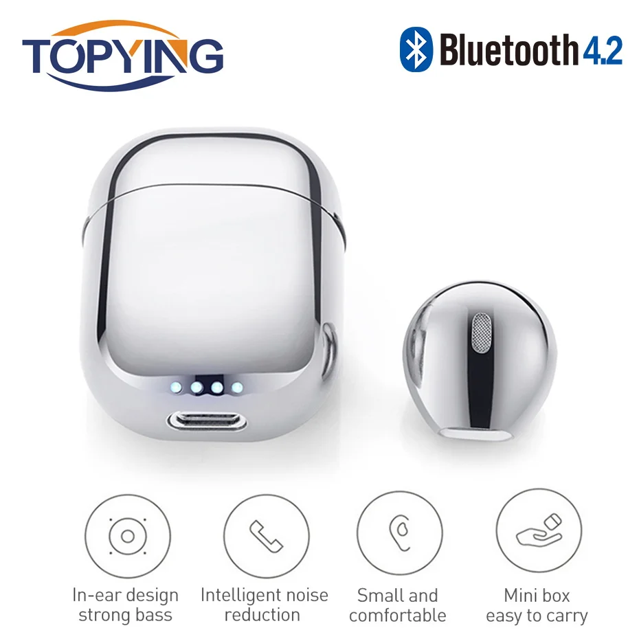 

Bluetooth Earphone For Samsung Long Battery Life Wireless Headphone Earbud with Hidden microphone Intelligent Noise Reduction