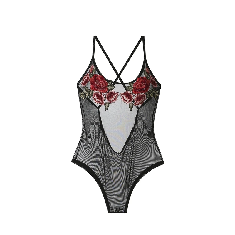 2018 Summer Women One Piece Lace UP Bandage Rose Monokini Swimwear Best Beachwear Sexy