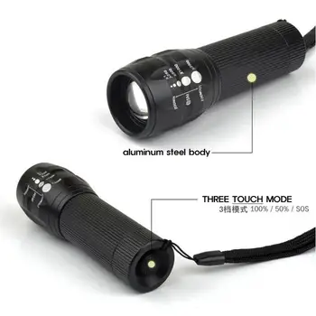 

AKDSteel LED Zoomable Flashlight Torch, Bike Headlight, Handheld Flashlights, Bicycle Lights with 3 Modes, Biking Q5