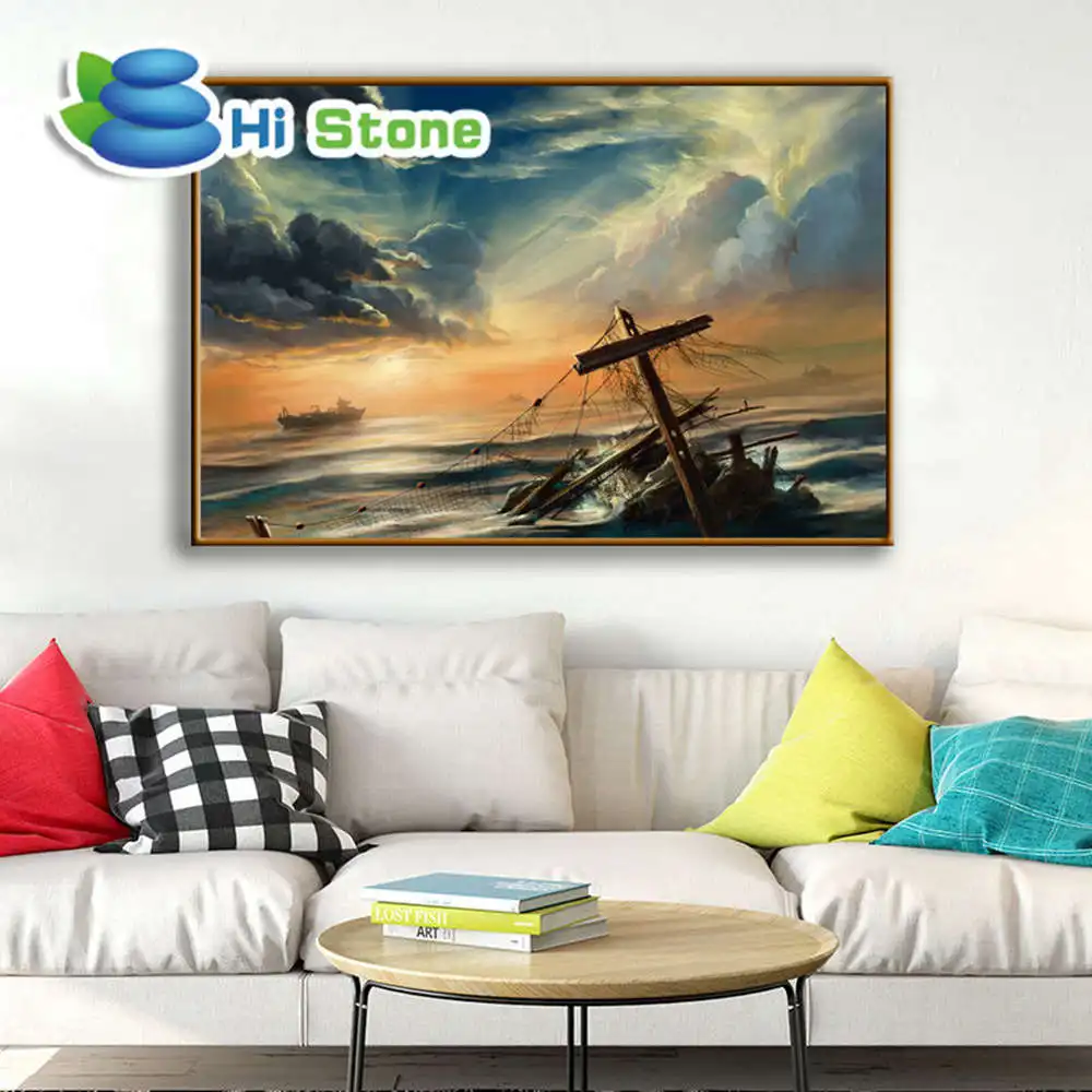 Full Square/Round Drill 5D DIY Diamond Painting &quotShipwrecks&quot 3D Embroidery Cross Stitch Mosaic Home Decor Gift | Дом и сад