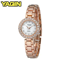 YAQIN Women's Elegant Fashion Bracelet Quartz Watch Top Luxury Brand Relogio Feminino Lady Waterproof Diamond Bracelet Watch yaqin fashion elegant women s rhinestone quartz watch lady casual luxury dress bracelet watches diamond crystal clock