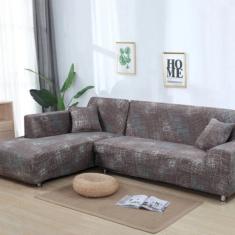 Чехол для дивана, Хлопковый чехол, эластичный чехол для дивана, чехлы для дивана, для гостиной, подходит l-образный угловой секционный диван(нужен заказ 2 шт - Цвет: Color 1