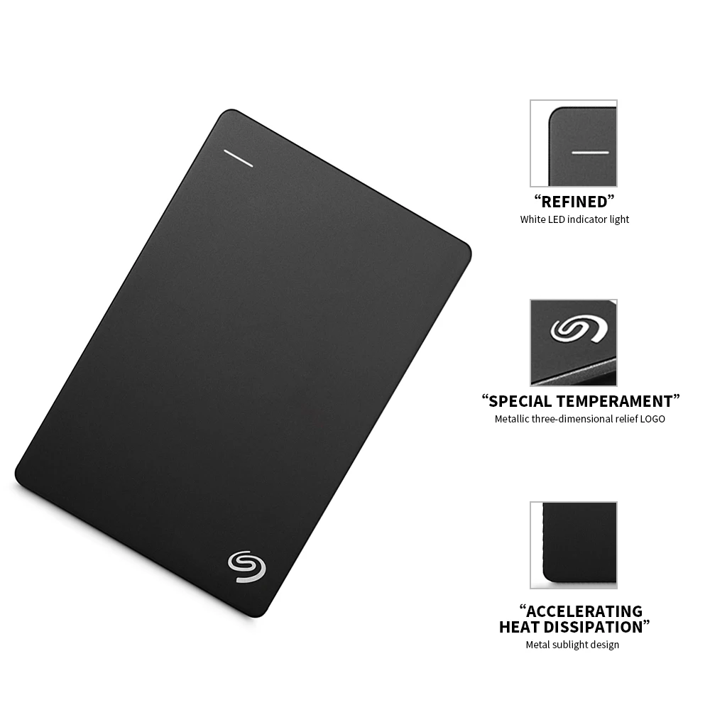 Seagate внешний жесткий диск 1 ТБ резервного копирования плюс тонкий USB 3 0 2 5