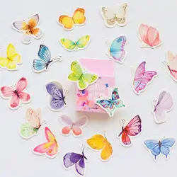 46 шт./кор. элегантные бабочки Дневник украшения DIY наклейки этикетка-наклейка