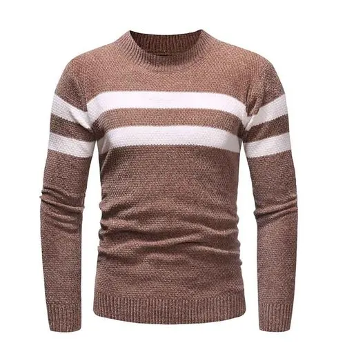 Мужской свитер весенний осенний трикотаж мужской Корейский выпуск Трикотаж Мужская одежда свитер мужской - Цвет: brown