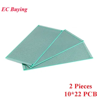 

2pcs 10x22cm Double Side Prototype Universal Printed Circuit PCB Board 2.54mm Pitch Protoboard Hole Plate 10*22cm 100x220mm