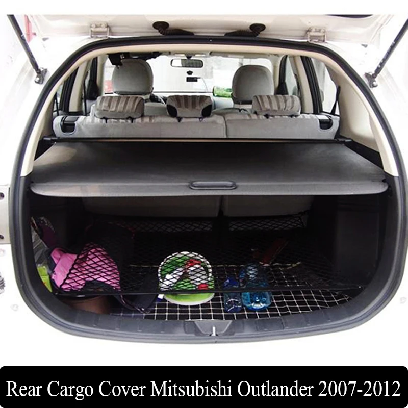 Black Rear Cargo Trunk Shade Security Cover For Mitsubishi Outlander 2007-2011